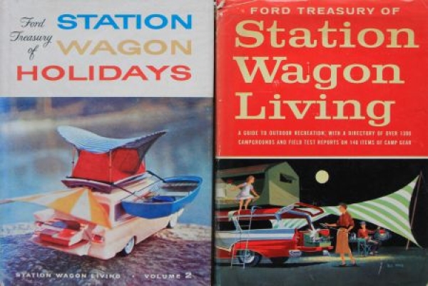 Reck "Ford Treasury - Station Wagon Living" USA Ford Camping History 1957 two volumes (1497)